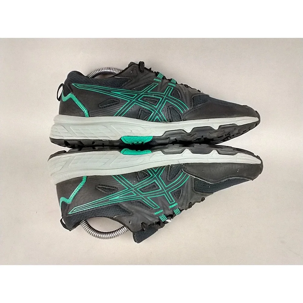 Asics Gel-Venture 8 Womens Trail Running Shoes Black Teal 1012B230 Size 9